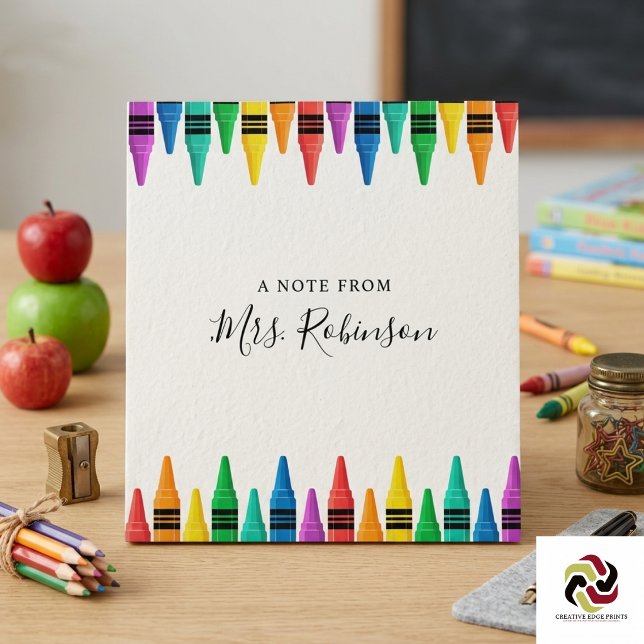  Teacher Appreciation Rainbow Crayon Notepad (Teacher Appreciation Rainbow Crayon Notepad
)