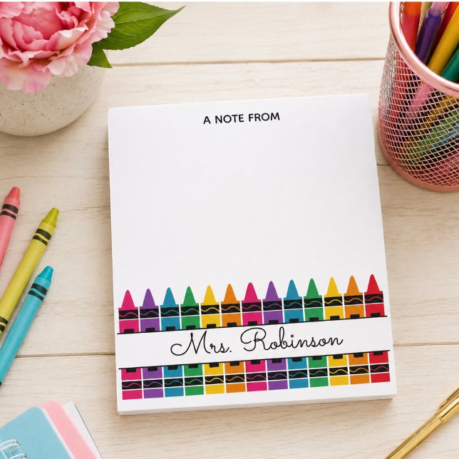 Teacher Appreciation Rainbow Crayon  Notepad (Teacher Appreciation Rainbow Crayon Notepad)