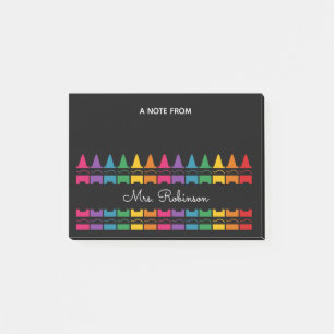 Teacher Appreciation Rainbow Crayon  Post-it Notes