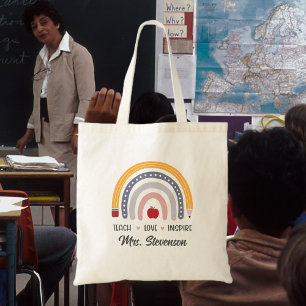 Teacher Appreciation Rainbow Tote Bag