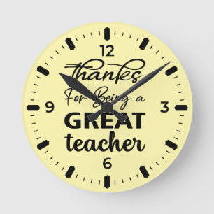 Teacher Appreciation Round Clock
