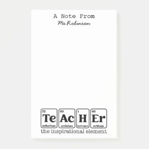 Teacher Appreciation Science Theme Stationary  Post-it Notes