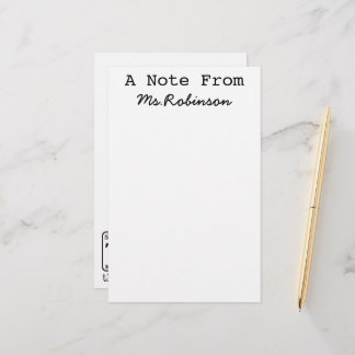 Teacher Appreciation Science Theme Stationary Stationery
