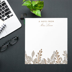 Teacher Appreciation Teacher Gift Stylish Notepad