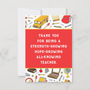 Teacher Appreciation Thank You Card