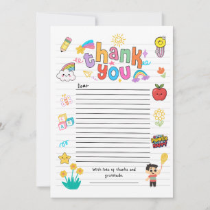 Teacher Appreciation Thank You Card -boy version