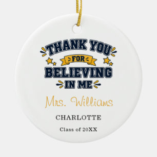 Teacher appreciation Thank You Ceramic Tree Decoration