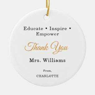 Teacher appreciation Thank You Ceramic Tree Decoration