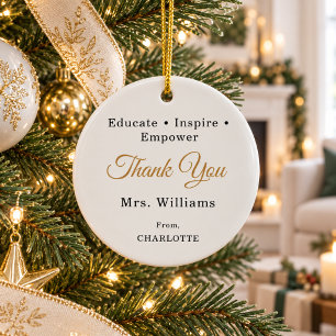 Teacher appreciation Thank You Ceramic Tree Decoration