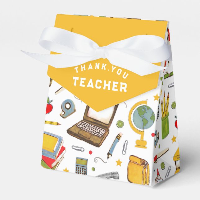 Teacher Appreciation Thank You Favour Box (Front Side)