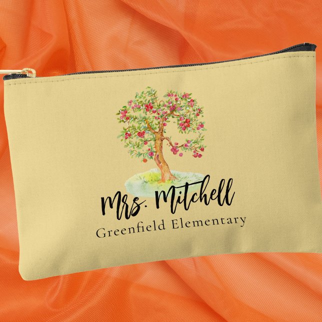 Teacher Appreciation Thank You Modern Watercolor Accessory Pouch (Creator Uploaded)