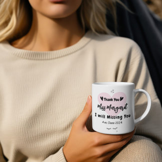 Teacher Appreciation Thank You School Custom Coffee Mug