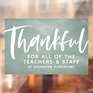 Teacher appreciation thankful chalkboard