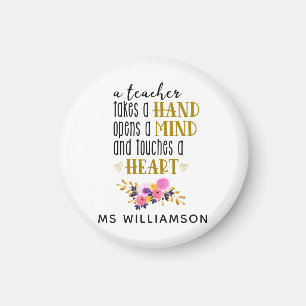 Teacher Appreciation Typography Custom Magnet