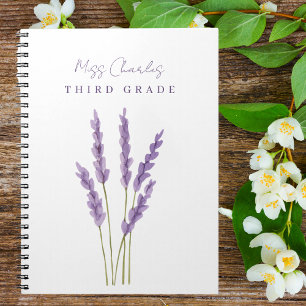 Teacher Appreciation Watercolor Boho Floral Notebook