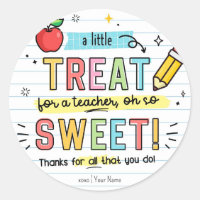 Teacher appreciation Week Cookie Tag Sticker