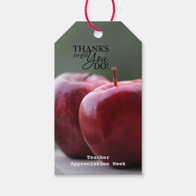 Teacher Appreciation Week Gift Tags (Front)