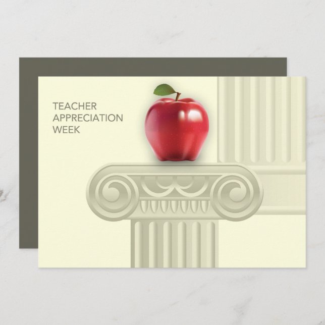 Teacher Appreciation Week Greeting Card (Front/Back)