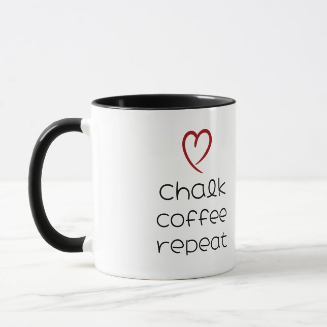 Teacher Appreciation Week Heart Frame Design Mug (Left)