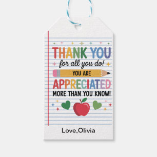 Teacher Appreciation Week – Heartfelt Gratitude Gift Tags