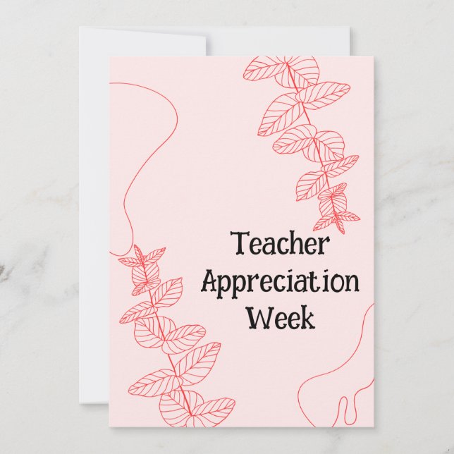 Teacher Appreciation Week  Holiday Card (Front)