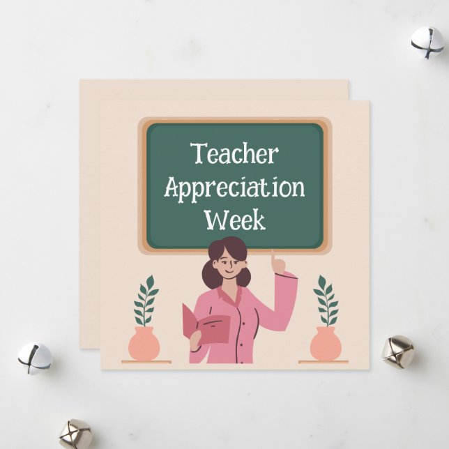Teacher Appreciation Week  Holiday Card (Front/Back In Situ)
