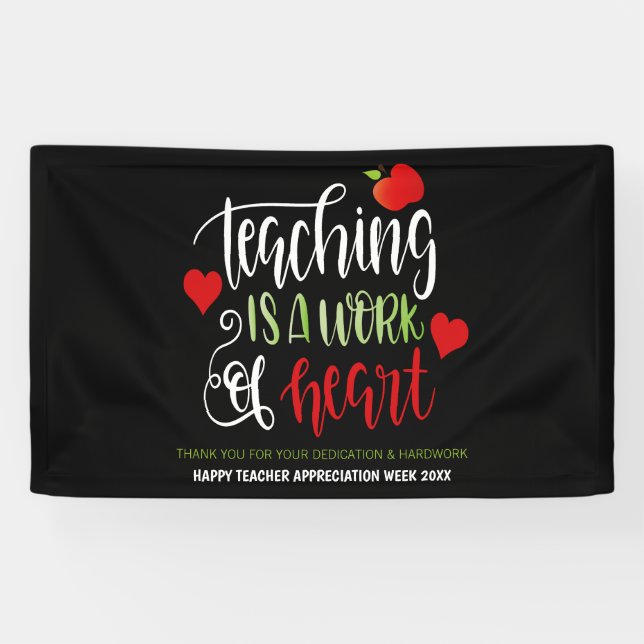 Teacher Appreciation Week Party Decor THANK YOU Banner (Horizontal)