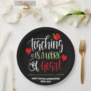 Teacher Appreciation Week Party Decor THANK YOU Paper Plate