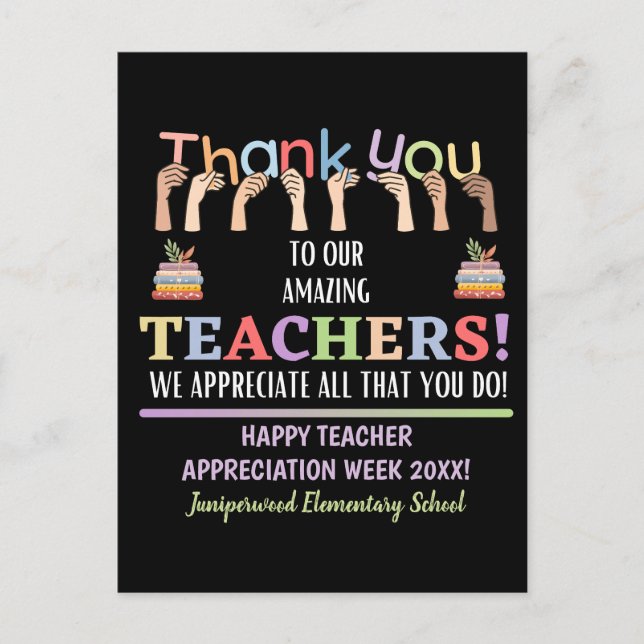 Teacher Appreciation Week Postcard (Front)