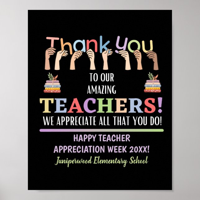 Teacher Appreciation Week Poster (Front)