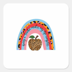 Teacher Art Being A Teacher Square Sticker