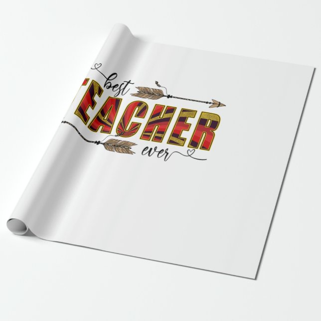 Teacher Art Best Teacher Evers Wrapping Paper (Unrolled)