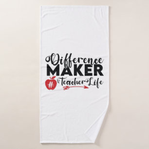 Teacher Art Difference Maker Teacher Life Bath Towel