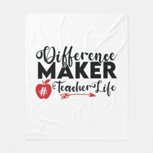 Teacher Art Difference Maker Teacher Life Fleece Blanket