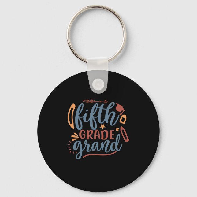 Teacher Art Fifth Grade Grand Key Ring (Front)
