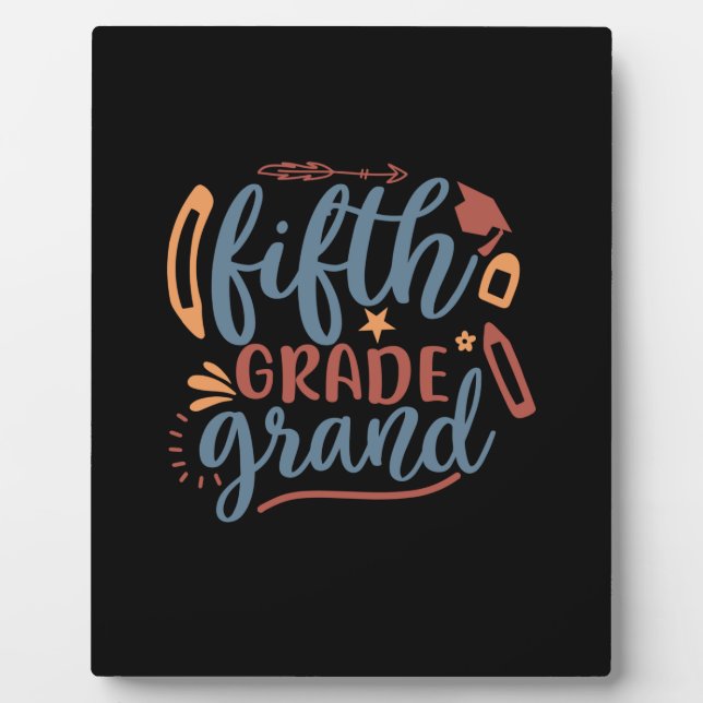 Teacher Art Fifth Grade Grand Plaque (Front)