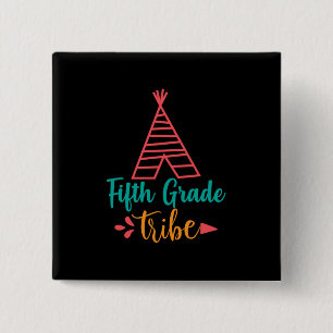 Teacher Art Fifth Grade Tribe 15 Cm Square Badge