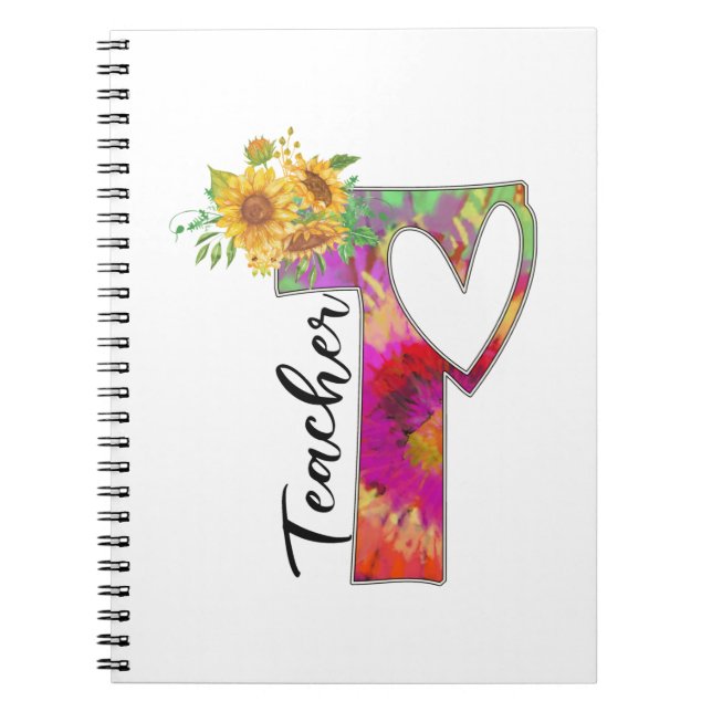 Teacher Art Flower Teacher Notebook (Front)