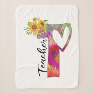 Teacher Art Flower Teacher Sherpa Blanket