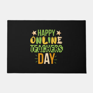 Teacher Art Happy Online Teacher Day Doormat