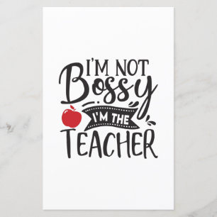 Teacher Art I Am Not Bossy I Am The Teacher