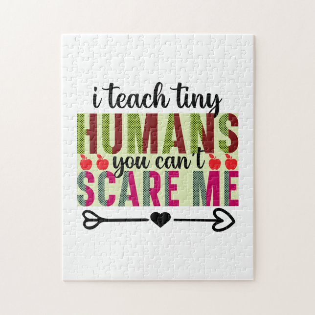 Teacher Art I Teach Tiny Humans Jigsaw Puzzle (Vertical)