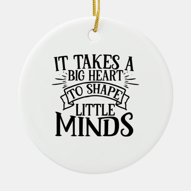 Teacher Art It Shape Little Minds Ceramic Tree Decoration (Front)