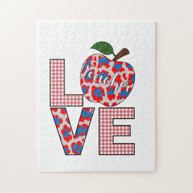 Teacher Art Love Teaching Jigsaw Puzzle (Vertical)
