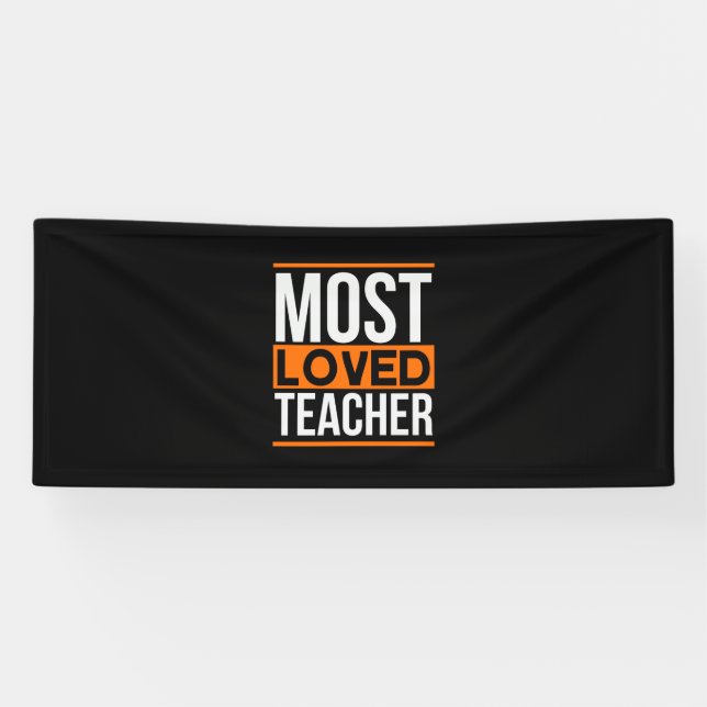 Teacher Art Most Loved Teacher Banner (Horizontal)