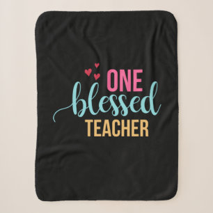 Teacher Art One Blessed Teacher Sherpa Blanket