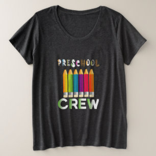 Teacher Art Preschool Crew Teacher Plus Size T-Shirt