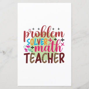 Teacher Art Problem Solver Math Teacher
