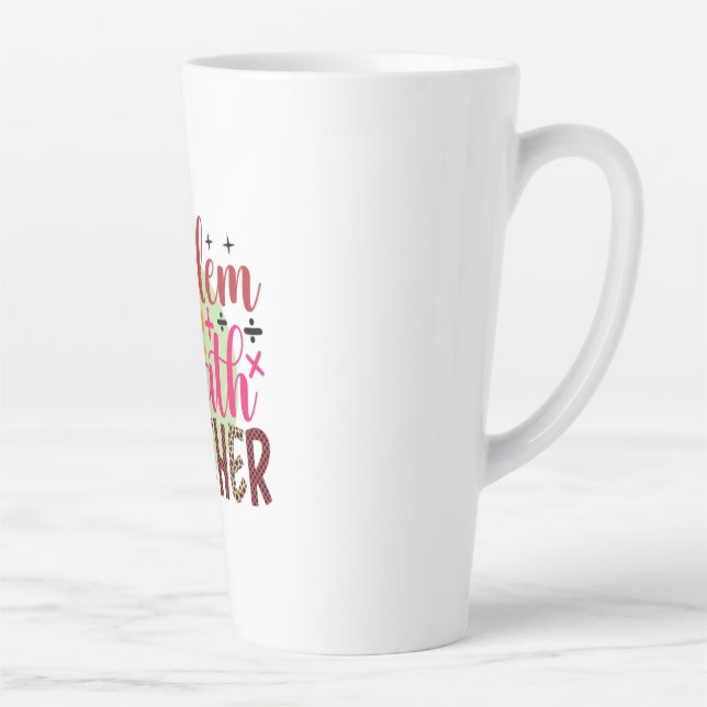 Teacher Art Problem Solver Math Teacher Latte Mug (Right)