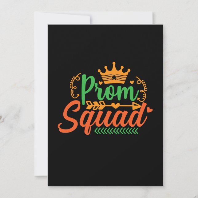 Teacher Art Prom Squad Holiday Card (Front)